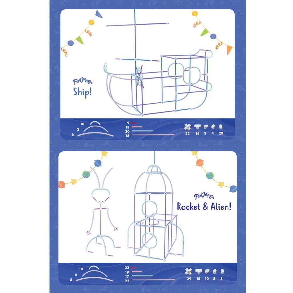 Fort Magic Fort Building & Construction Toy Kit For Kids | Fort Magic