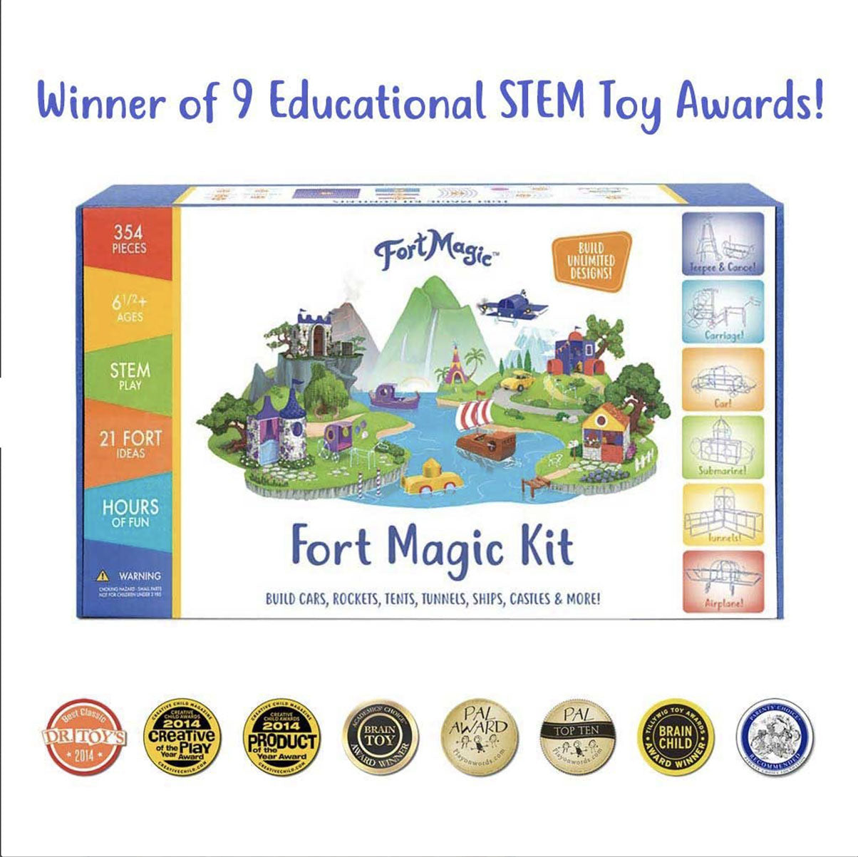Fort Magic Fort Building & Construction Toy Kit For Kids | Fort Magic